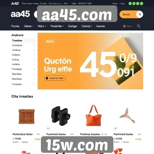 Navegação fácil é um dos pontos fortes do site aa45.com