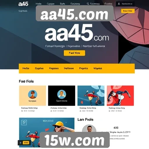 Análise da interface de usuário do aa45.com